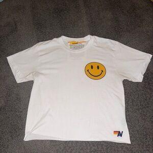 Aviato White and Yellow Short Sleeve Tees